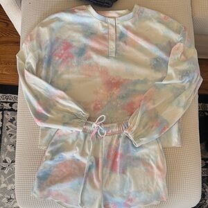Women Pajamas Tie Dye Print Lounge Sets 2